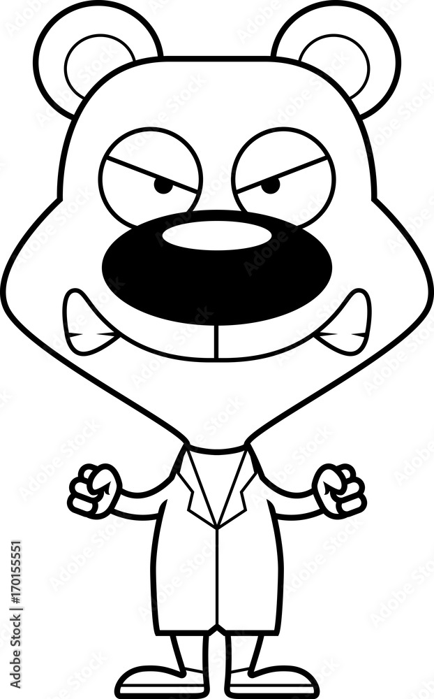 Cartoon Angry Doctor Bear Cartoon Angry Doctor Bear