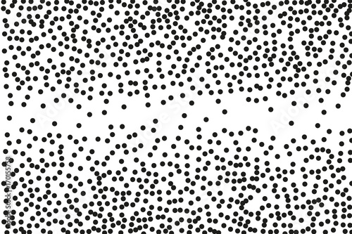 Random halftone. Pointillism style. Background with irregular, chaotic dots, points, circle. 