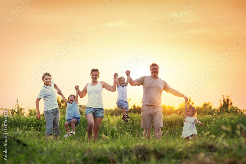 Large family with children