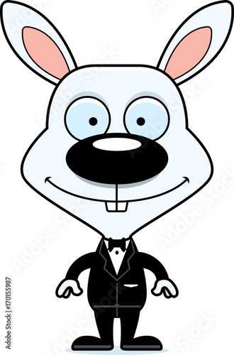 Cartoon Smiling Groom Bunny