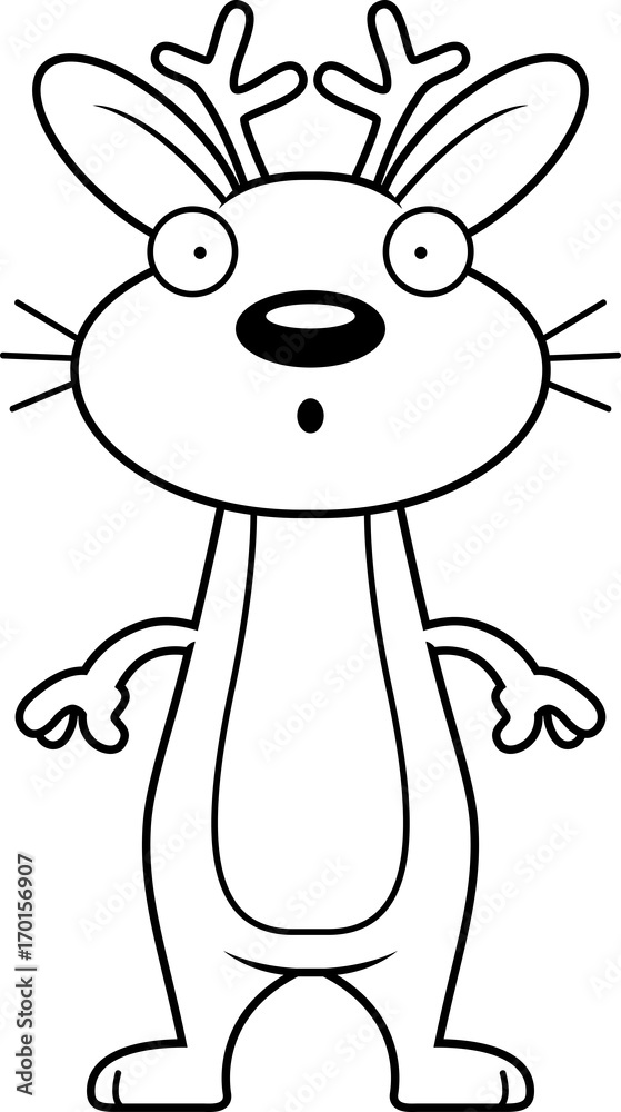 Surprised Cartoon Jackalope Surprised Cartoon Jackalope