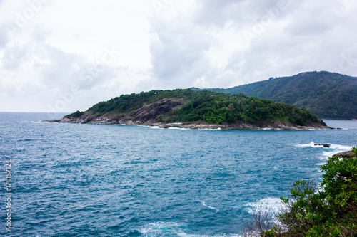 view of andaman sea with mountain and sky background © Weerawat