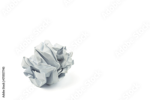 Wallpaper Mural Crumpled paper ball isolated on white Torontodigital.ca