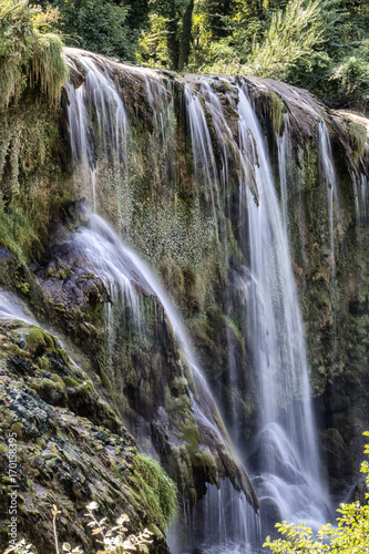 View of a particular of the Marmore Falls, Terni, Umbria, italy