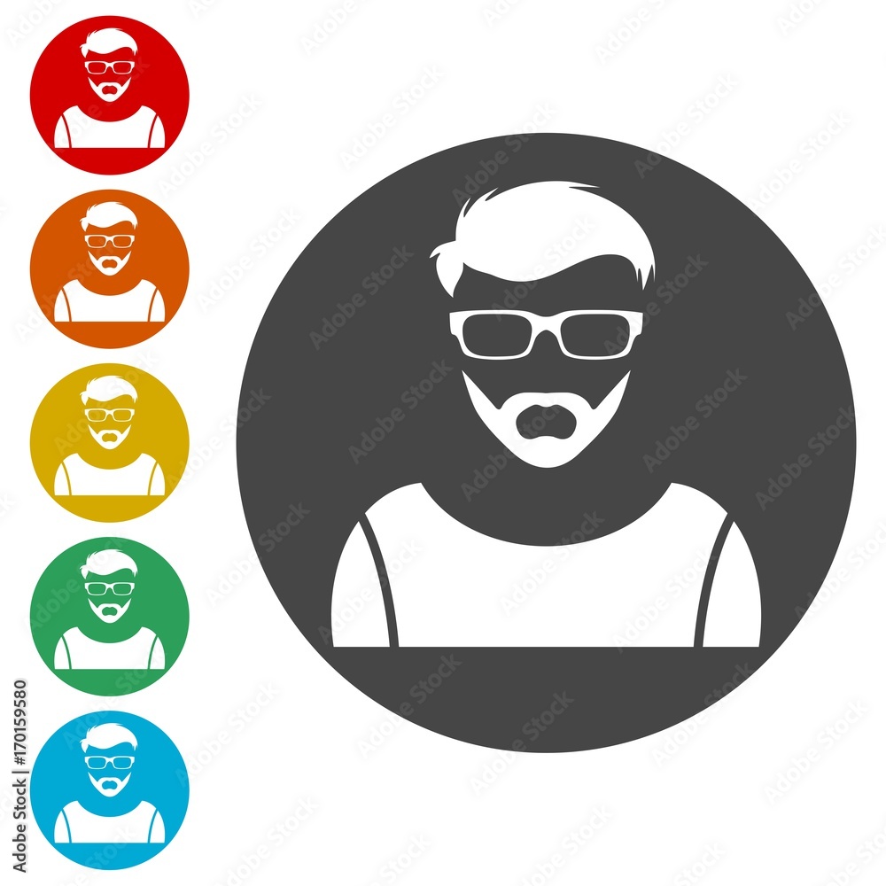 Man hipster style icons set - Illustration Man hipster style icons set - Illustration