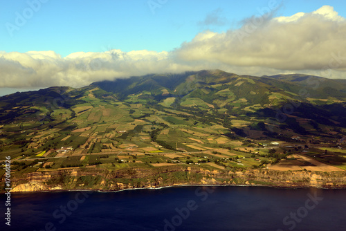 Anflug auf Ponta Delgada (Azoren)