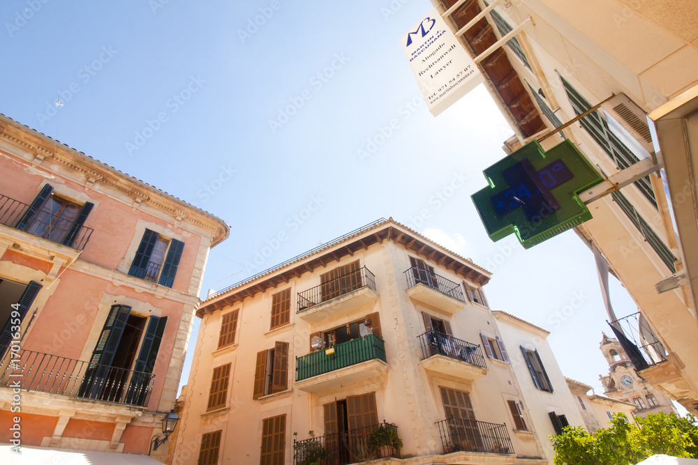 Obraz premium Alcudia Old Town in island Majorca, Spain 28.06.2017.