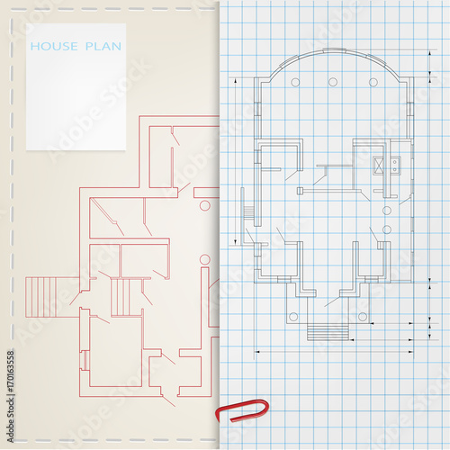 Sketch of the project of the house