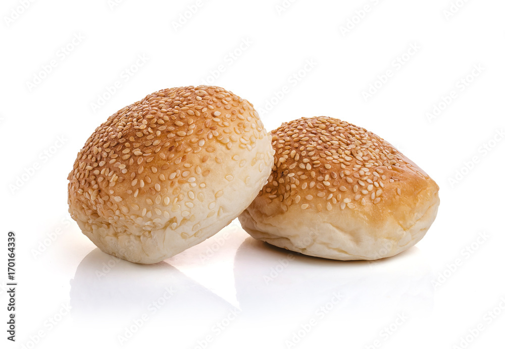 Hamburger bun with sesame seeds Hamburger bun with sesame seeds