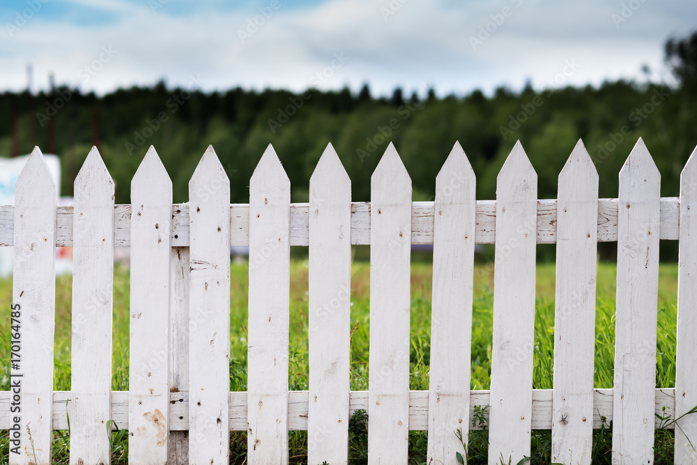 County style wooden fence. County style wooden fence.
