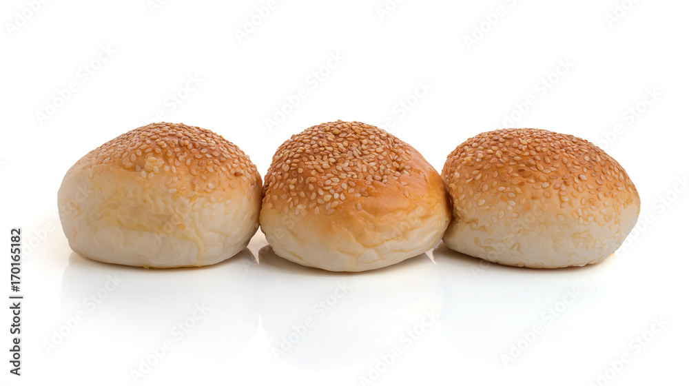 Hamburger bun with sesame seeds