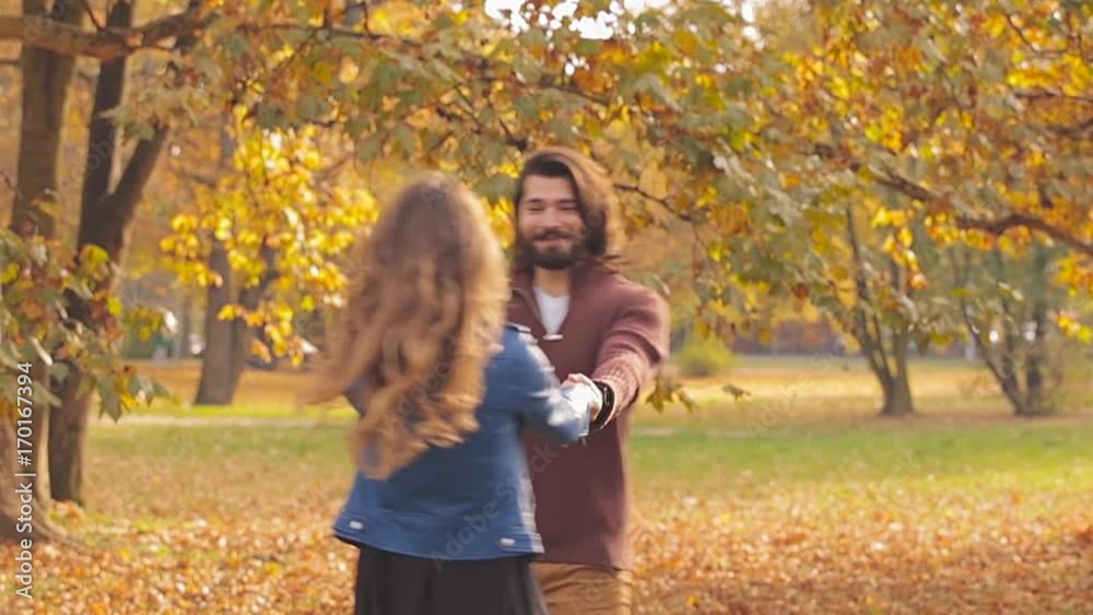Cute couple hanging out in the park. Cute couple hanging out in the park.