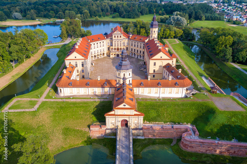 Medieval castle in Nesvizh, Minsk Region, Belarus.