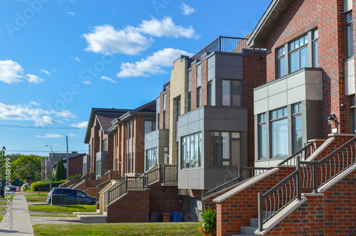 Photography Expensive modern house with huge windows in Montreal, Canada.