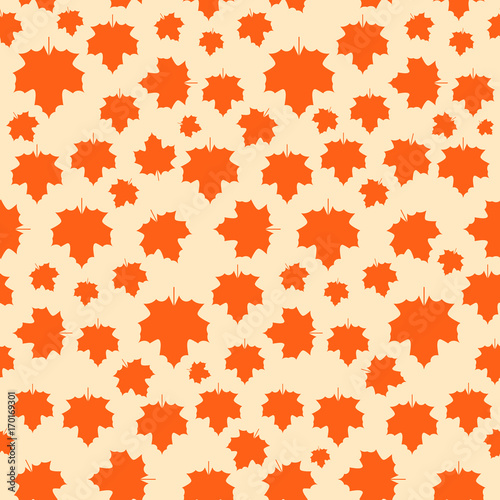 Maple Leaves. Autumn Seamless Vector Background.
