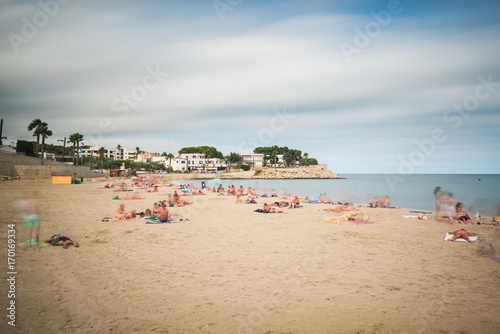 long exposure beach in Spain Catalonia  © mubus