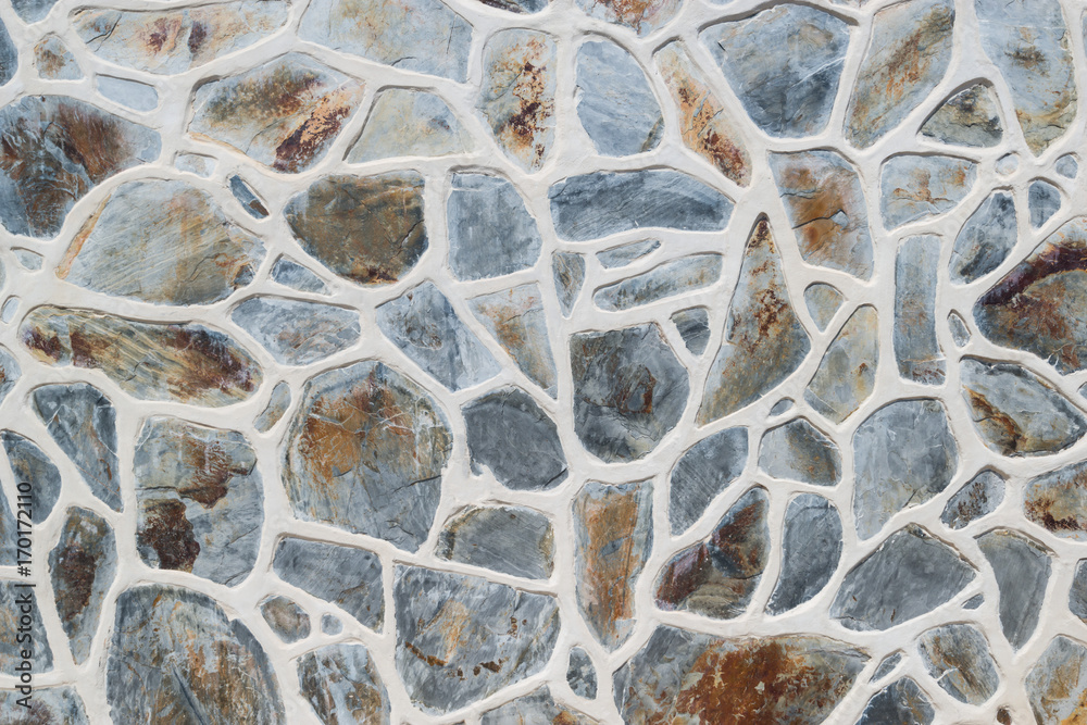Fototapeta premium wall stone with white fugue background
