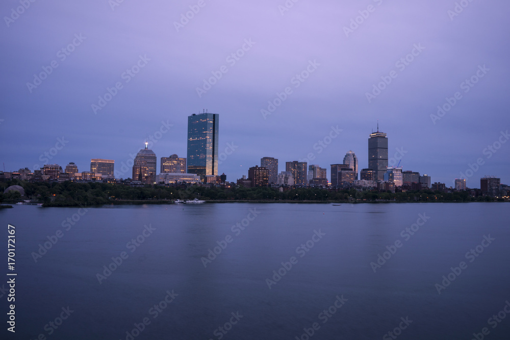 Boston Skyline at Dusk