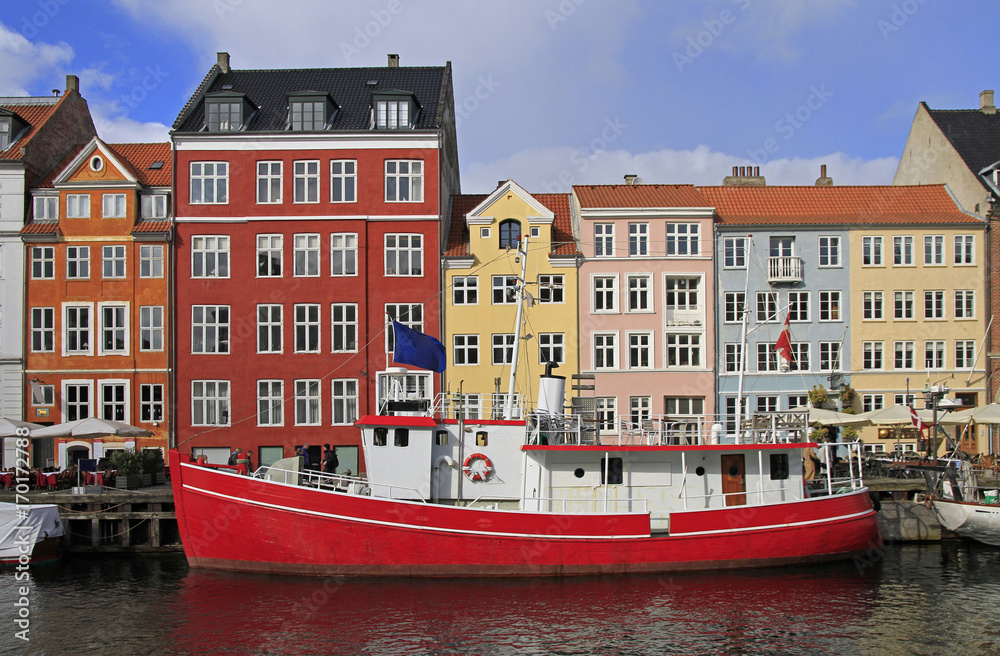 Nyhavn district is one of the most famous landmark, Copenhagen