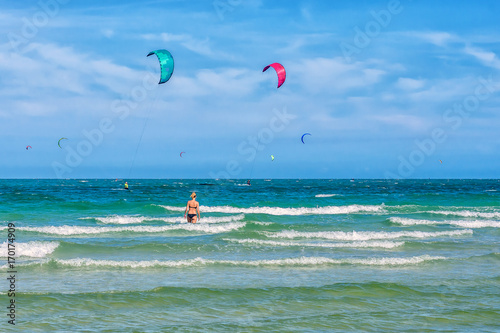 The girl in the sea and the skaters in the sky