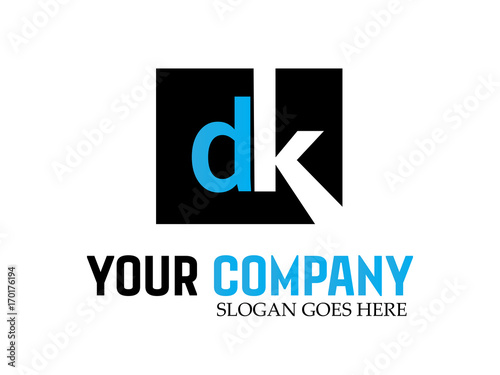 Logo dk letter design vector