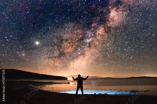  man staring in the stars © Atanas