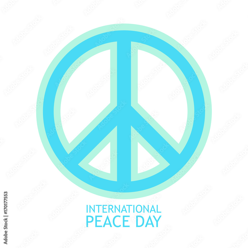 Fototapeta Peace Symbol vector Icon in light colors for poster