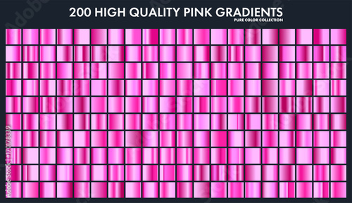 Pink chrome gradient set,pattern,template.Love colors for design,collection of high quality gradients.Metallic texture,shiny metal background.Suitable for text ,mockup,banner, ribbon