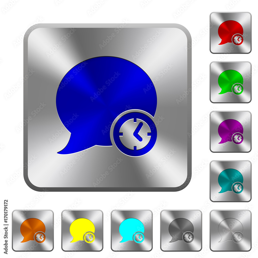 Blog comment time rounded square steel buttons Blog comment time rounded square steel buttons
