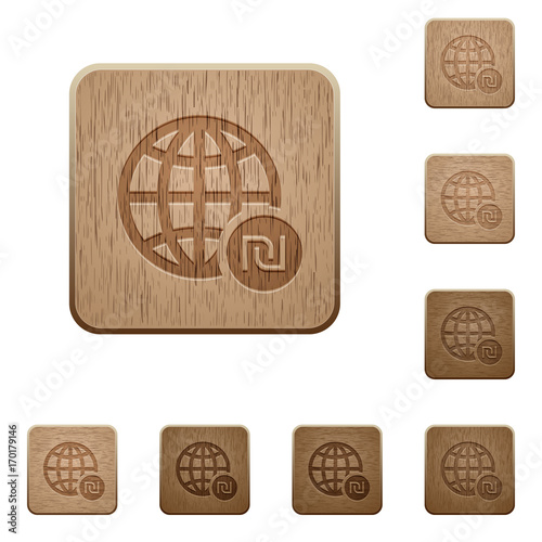 Online Shekel payment wooden buttons