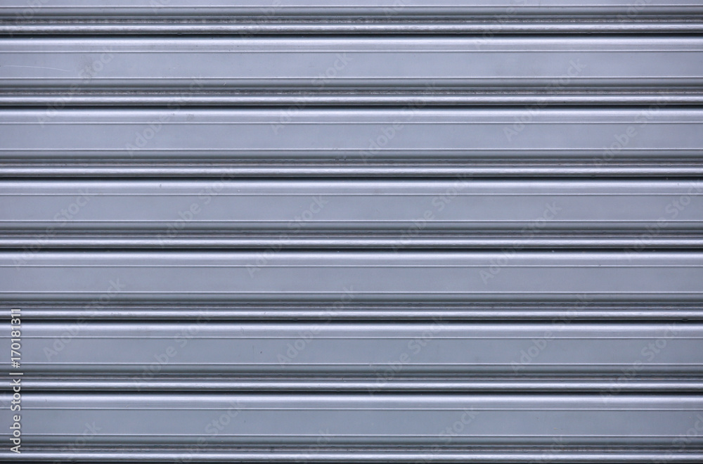 Texture of metal showcase shutter on street Texture of metal showcase shutter on street