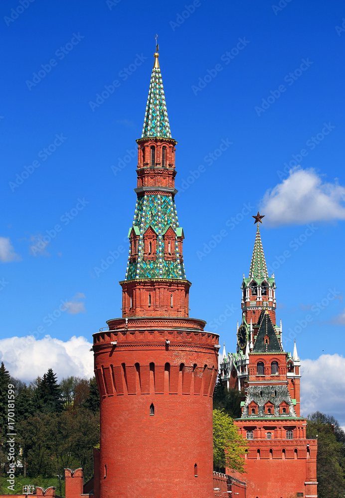 Ancient towers of Moscow Kremlin Ancient towers of Moscow Kremlin