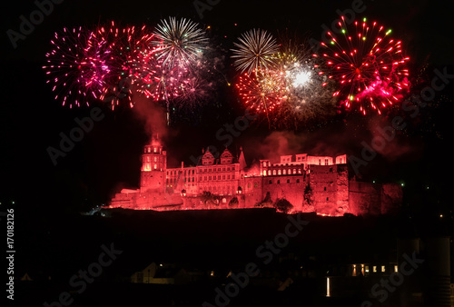 Heidelberg Schlossbeleuchtung und Feuerwerk