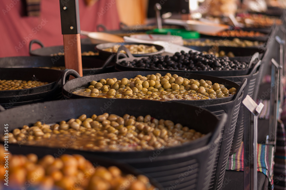 olives on market