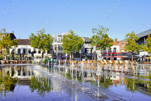 Hill square on a summer day, Tilburg, The Netherlands photo