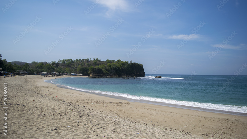 Beautiful landscape from Tambak beach, Blitar, East Java, Indonesia