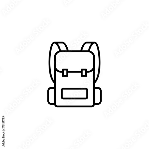 backpack icon on white background