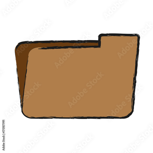 folder icon over white background vector illustration