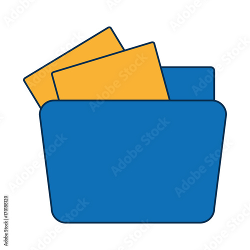 folder icon over white background vector illustration
