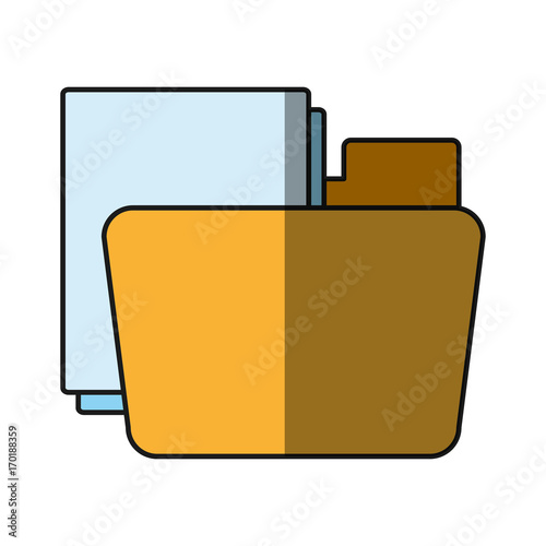 folder icon over white background vector illustration