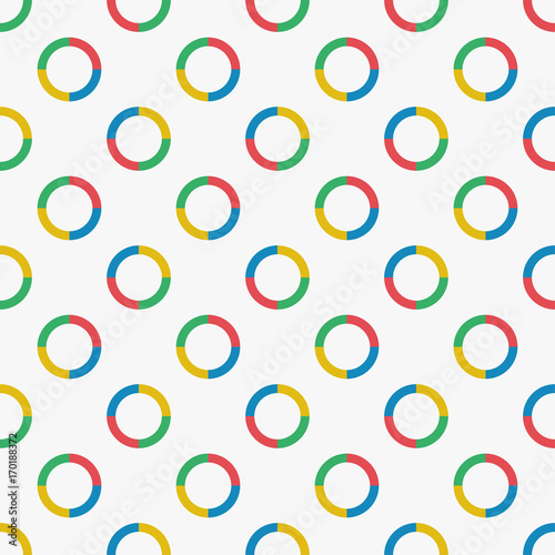 Seamless vector pattern with colorful rings