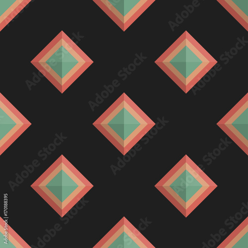 Seamless vector pattern with colorful rhombuses