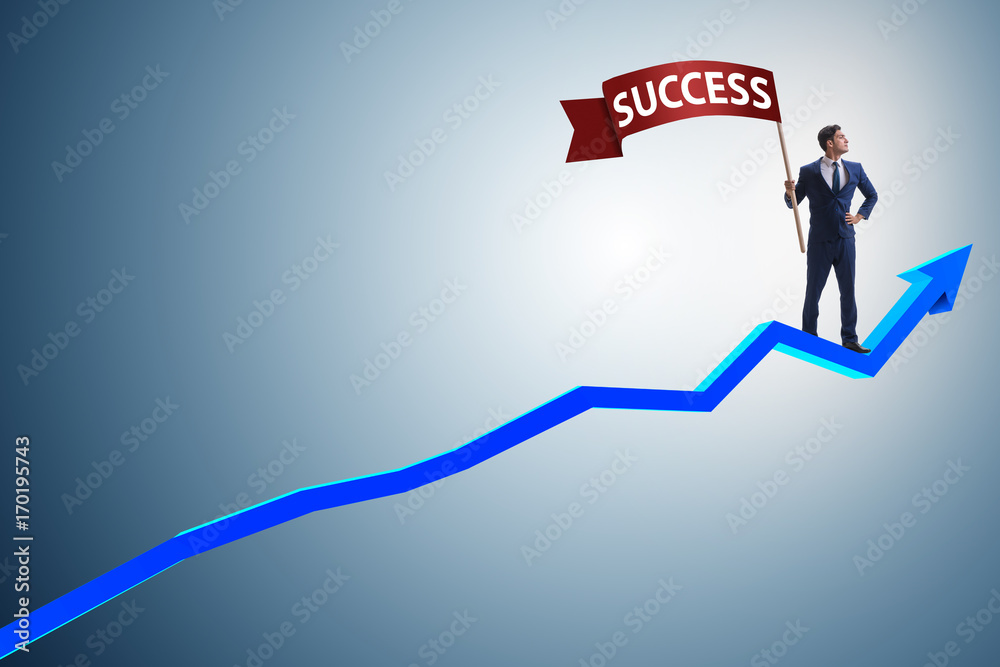 Fototapeta premium Businessman in success business concept