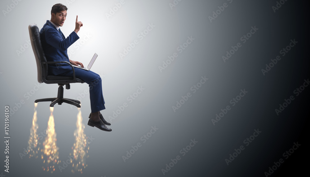 Businessman in promotion business concept Businessman in promotion business concept