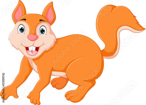 funny squireel cartoon crawl with smiling