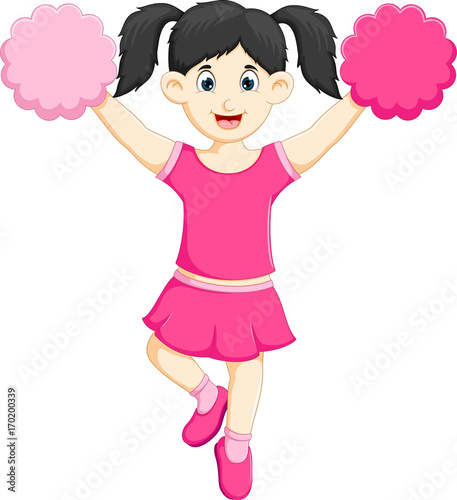 Beauty cheerleading cartoon standing