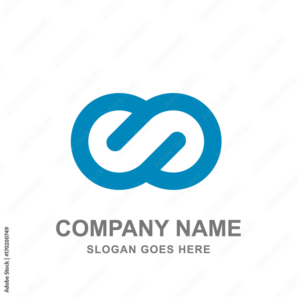 Infinity Abstract Blue Logo Vector Icon Infinity Abstract Blue Logo Vector Icon