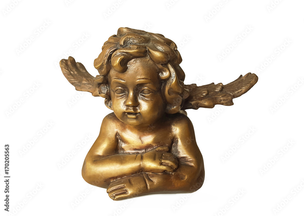 Cupid statue isolated on white background Cupid statue isolated on white background