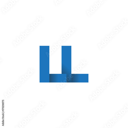 Initial letter logo LL, overlapping fold logo, blue color Free Download Initial letter logo LL, overlapping fold logo, blue color - GFXLoad