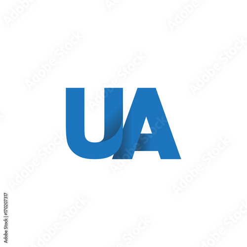 Free Download Initial letter logo UA, overlapping fold logo, blue color

 - GFXLoad
